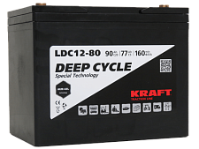 Аккумулятор  KRAFT LDC12-80 (12V90Ah) C20
